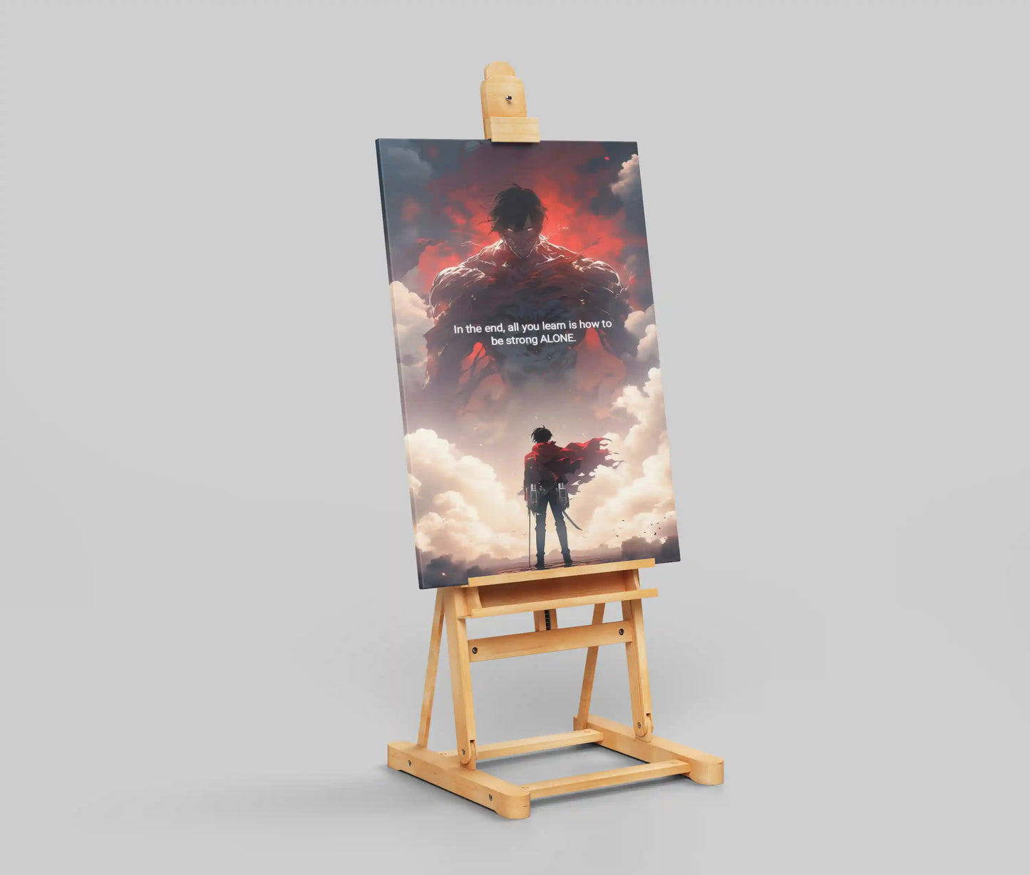 Attack on Titan Eren Yeager "Strong Alone" Quote Poster - Founding Titan & Survey Corps Art Print