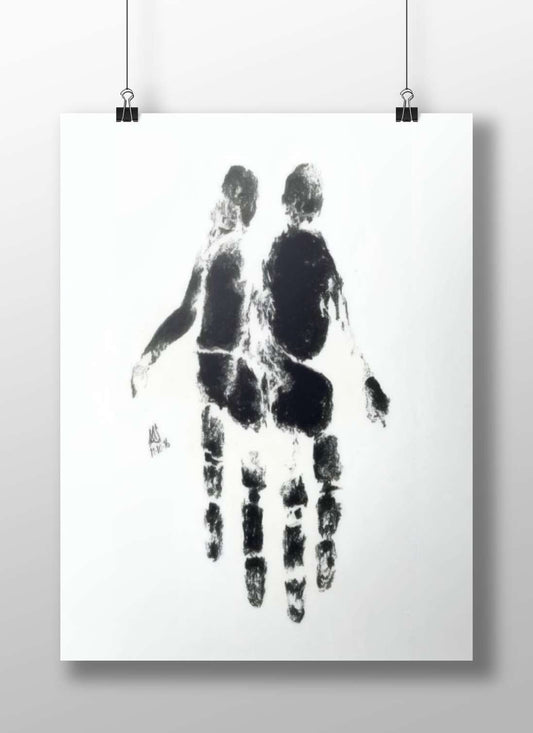 Two people walking Lord Rama And Hanuman - Epic Heroic Poster