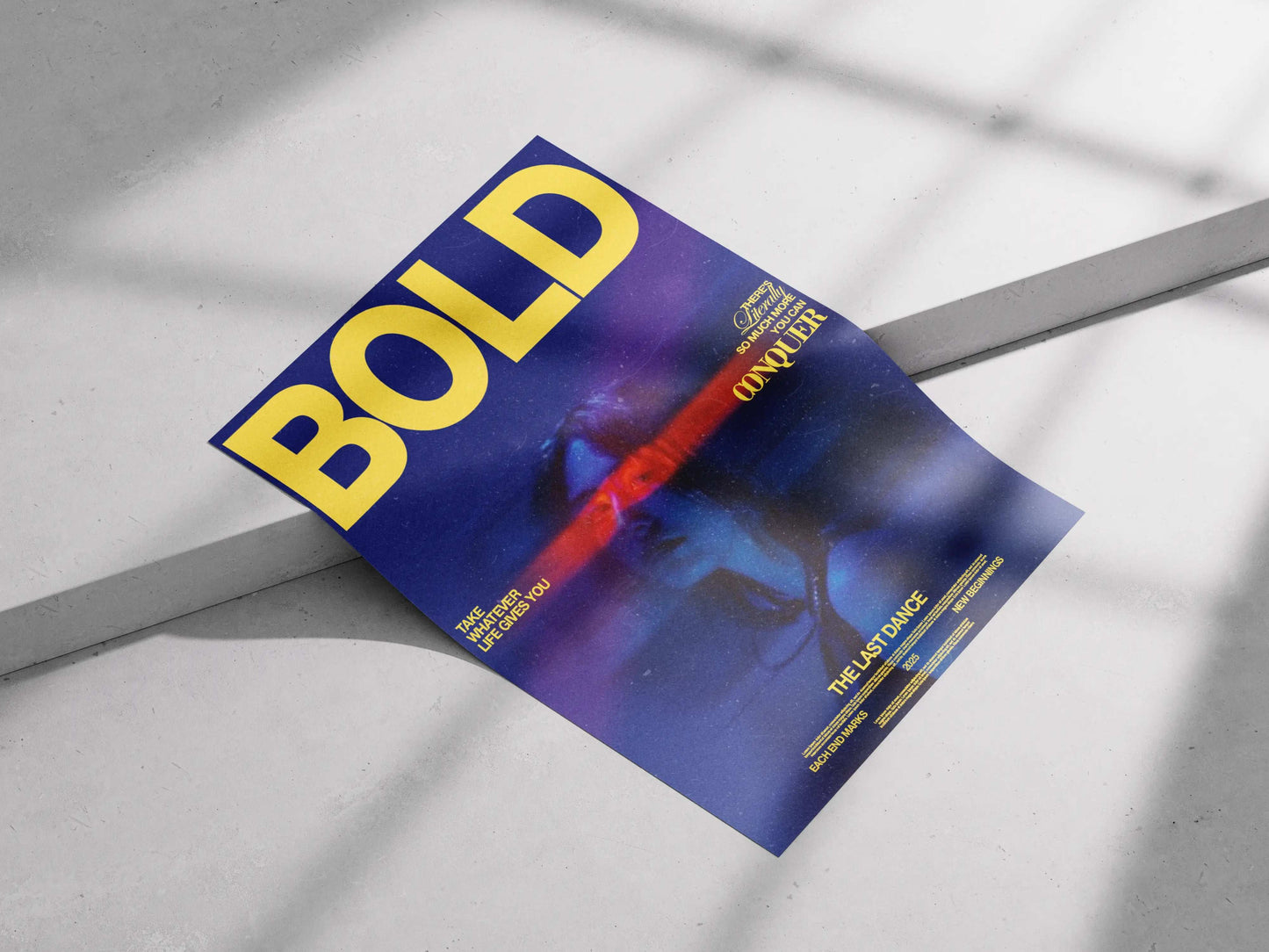 "BOLD: The Last Dance" Motivational Cyberpunk Art Poster