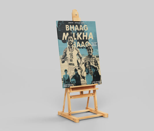 Bhaag Milkha Bhaag Poster – Inspirational Bollywood Sports Movie Wall Art | Farhan Akhtar Motivational Running Poster