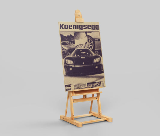 Koenigsegg CCX Retro Poster – 2006 Supercar Print for Garage & Car Enthusiasts
