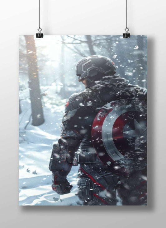 Captain America (Steve Rogers) from the Marvel Cinematic Universe Captain America - Freedom Fighter Poster