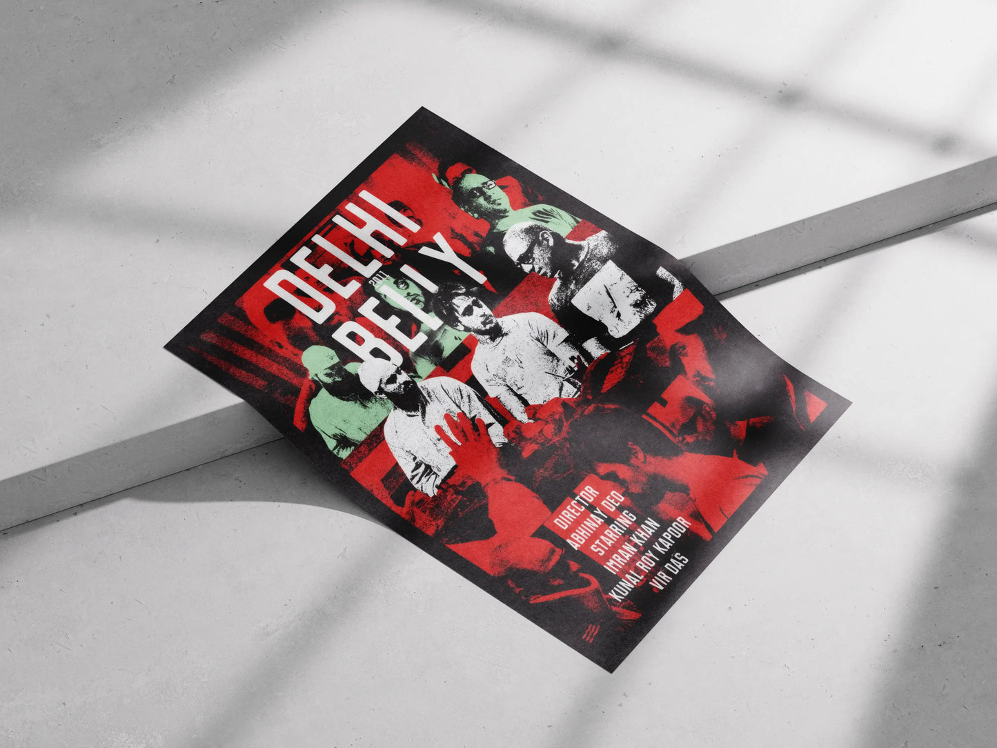 Delhi Belly Poster – Cult Classic Bollywood Comedy Wall Art | Imran Khan, Vir Das, Kunal Roy Kapoor Graphic Print