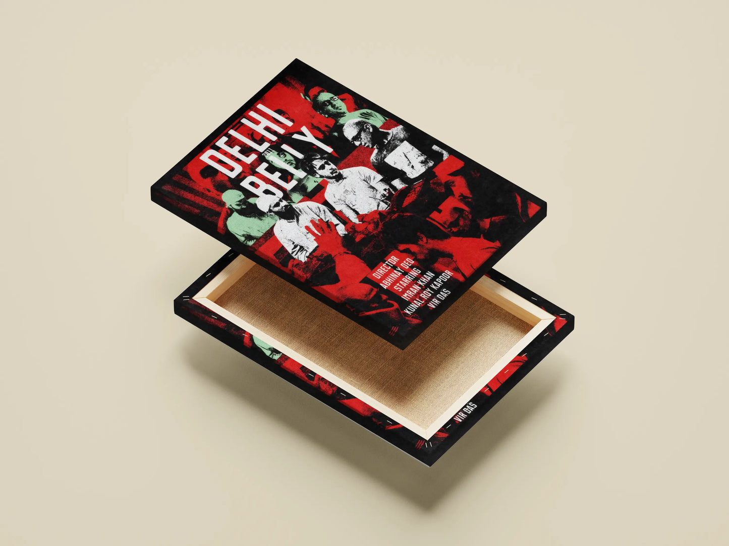 Delhi Belly Poster – Cult Classic Bollywood Comedy Wall Art | Imran Khan, Vir Das, Kunal Roy Kapoor Graphic Print