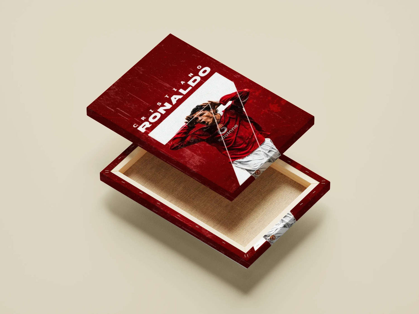 Cristiano Ronaldo Manchester United Poster – Vintage Red CR7 Wall Art