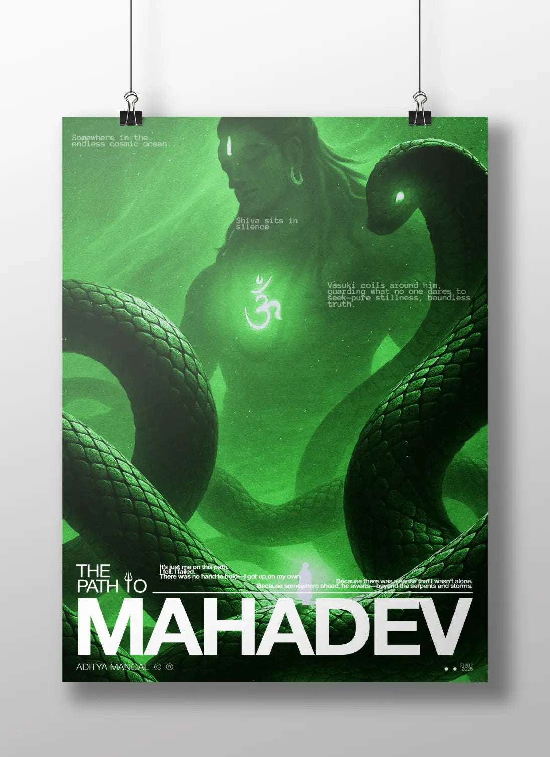 The Path to Mahadev – Lord Shiva Poster, Hindu Wall Art