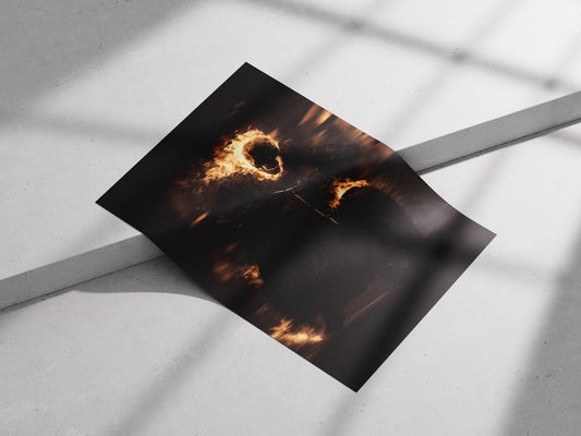 Ghost Rider (Marvel Comics character) Main Subject: Ghost Rider (Marvel Comics character) Matte poster print โ Superhero