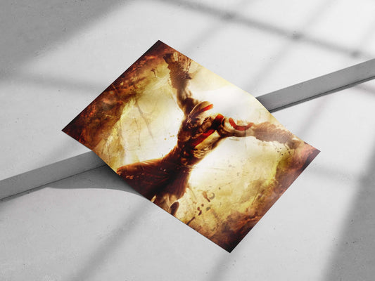 Kratos (God of War franchise) Main Subject: Kratos (God of War franchise) Matte poster print — Superhero wall art India |
