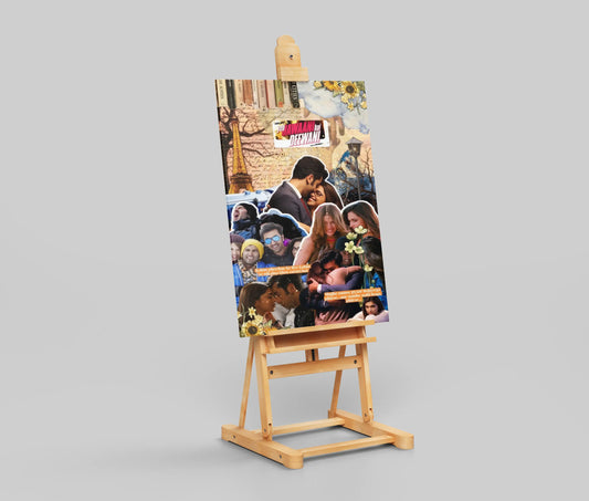 Bollywood Romantic Collage Poster | "Ek Deewana Tha Ek Deewani Thi" Quote Wall Art | Aesthetic Vintage Room Decor