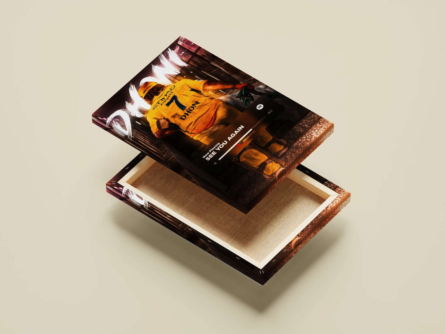 MS Dhoni Farewell Poster – “See You Again” Spotify Style Wall Art | CSK Thala Tribute Print