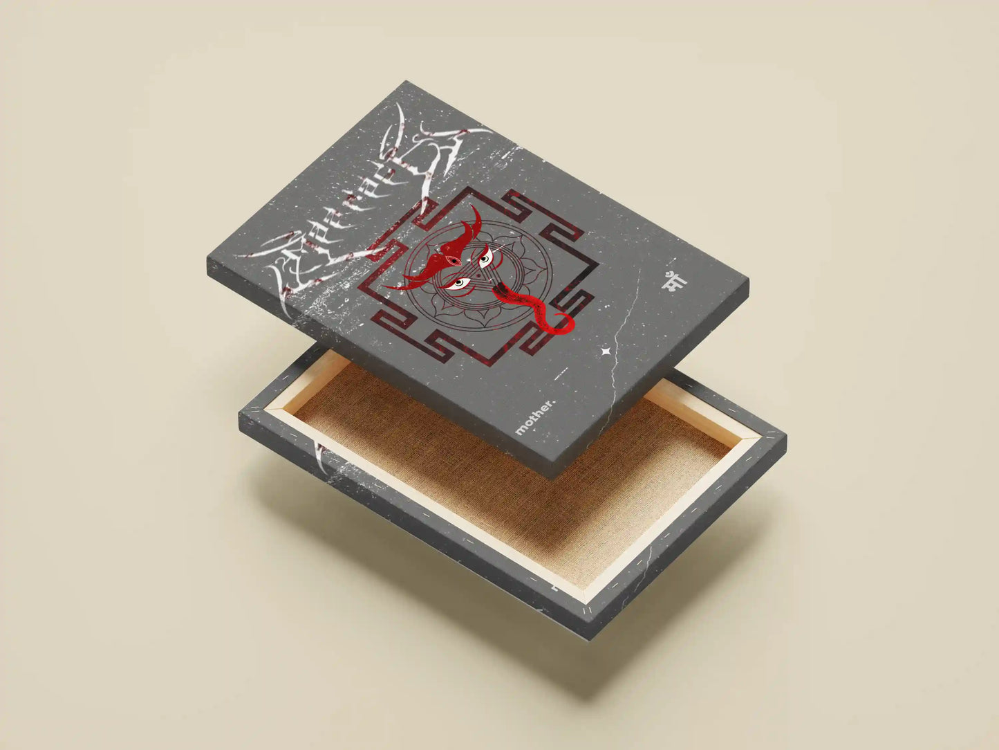 Maa Kali Poster – Fierce Divine Mother Art | Tantric Yantra-Inspired Wall Design
