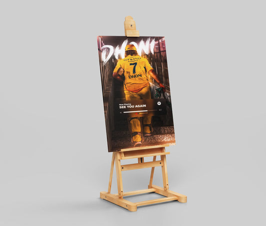 MS Dhoni Farewell Poster – “See You Again” Spotify Style Wall Art | CSK Thala Tribute Print
