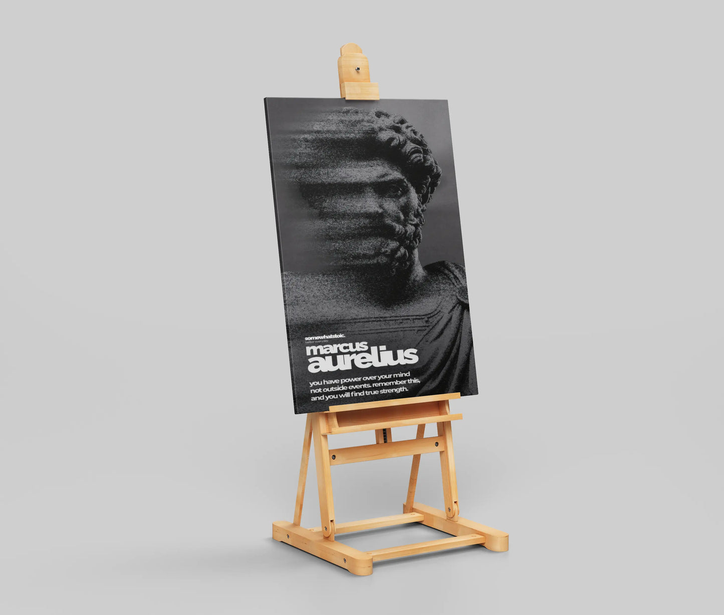 Marcus Aurelius Stoic Philosophy Poster – Minimalist Black Quote Print | “You Have Power Over Your Mind”