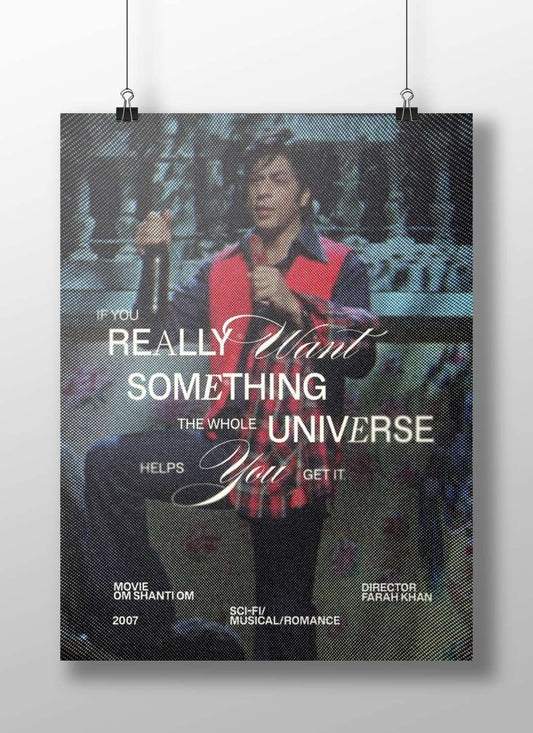 Shah Rukh Khan Performing On Stage Om Shanti Om Digital Collage Poster – Motivational Movie