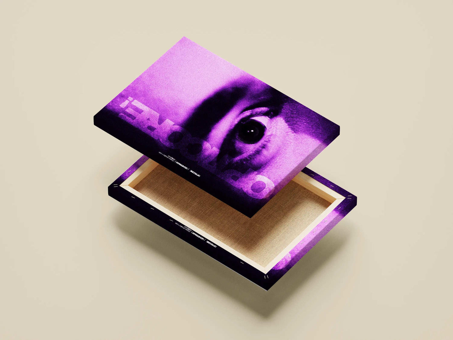OPTICORE Poster – Experimental Eye Art Print | Futuristic Grainy Glitch Aesthetic Wall Decor