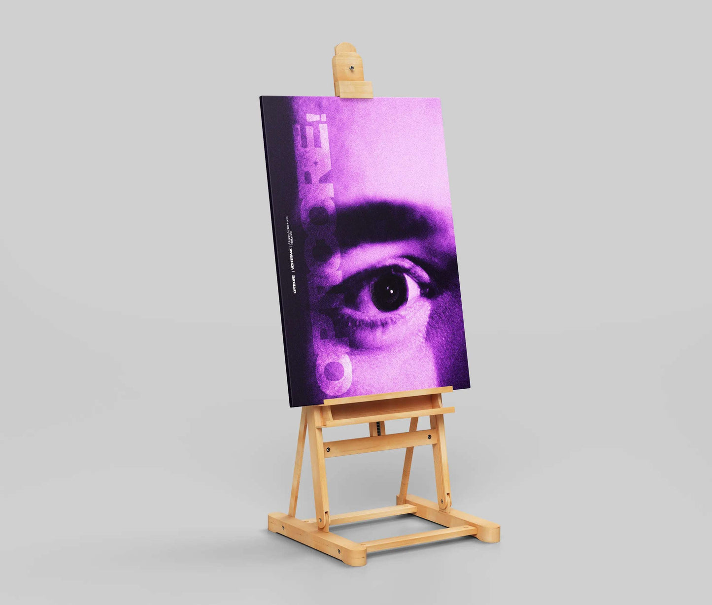 OPTICORE Poster – Experimental Eye Art Print | Futuristic Grainy Glitch Aesthetic Wall Decor