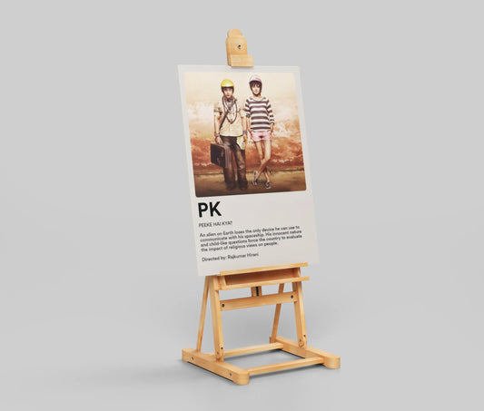 PK Movie Poster – Aamir Khan & Anushka Sharma | Peeke Hai Kya Dialogue Print | Bollywood Satire Wall Art