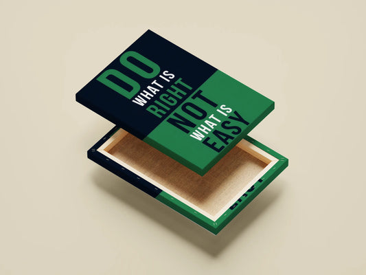 “Do What Is Right, Not What Is Easy” Motivational Wall Poster – Bold Modern Quote Art for Office, Study & Gym