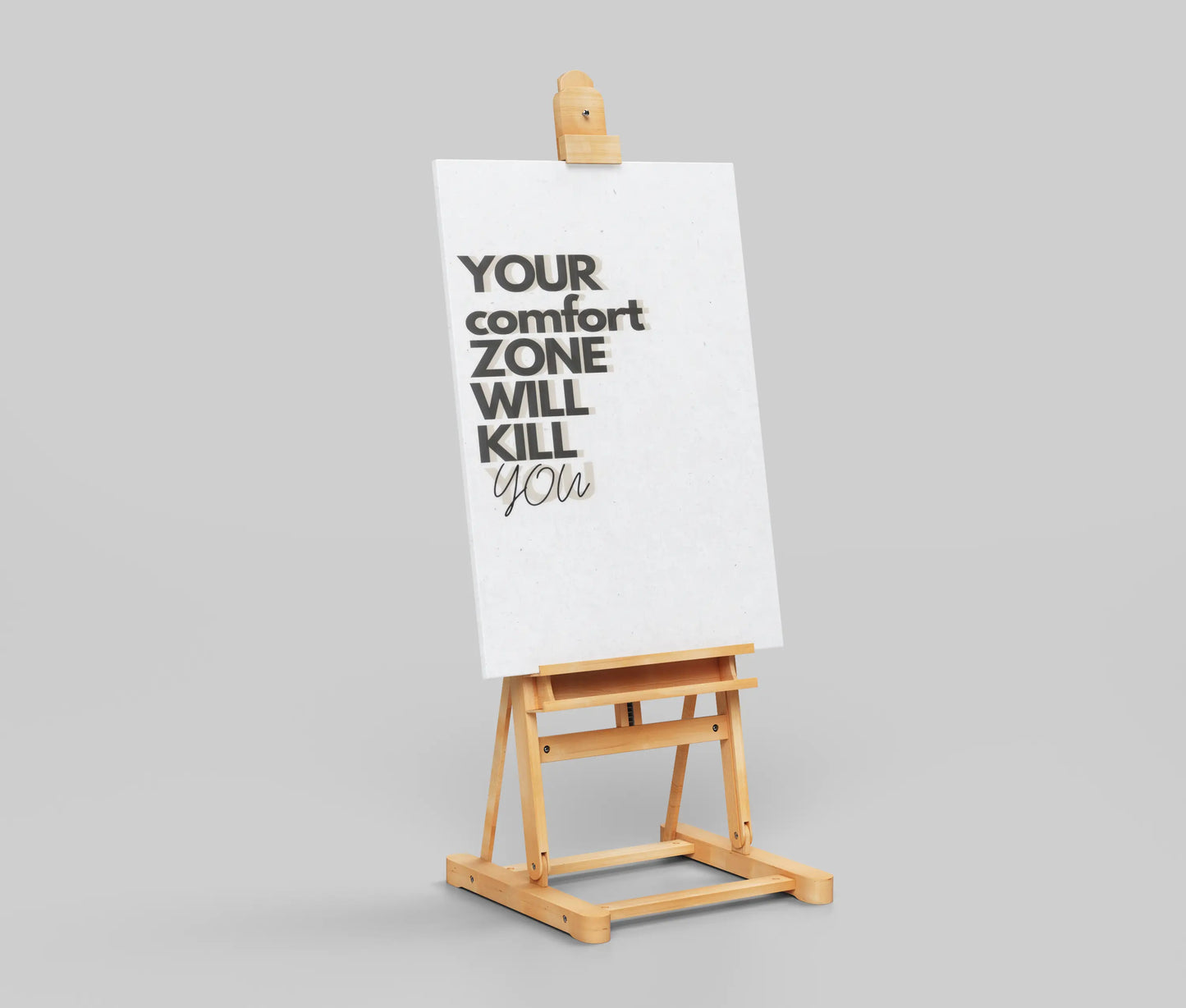 "Your Comfort Zone Will Kill You" Motivational Poster – Minimalist Quote Print for Hustlers, Entrepreneurs & Creators