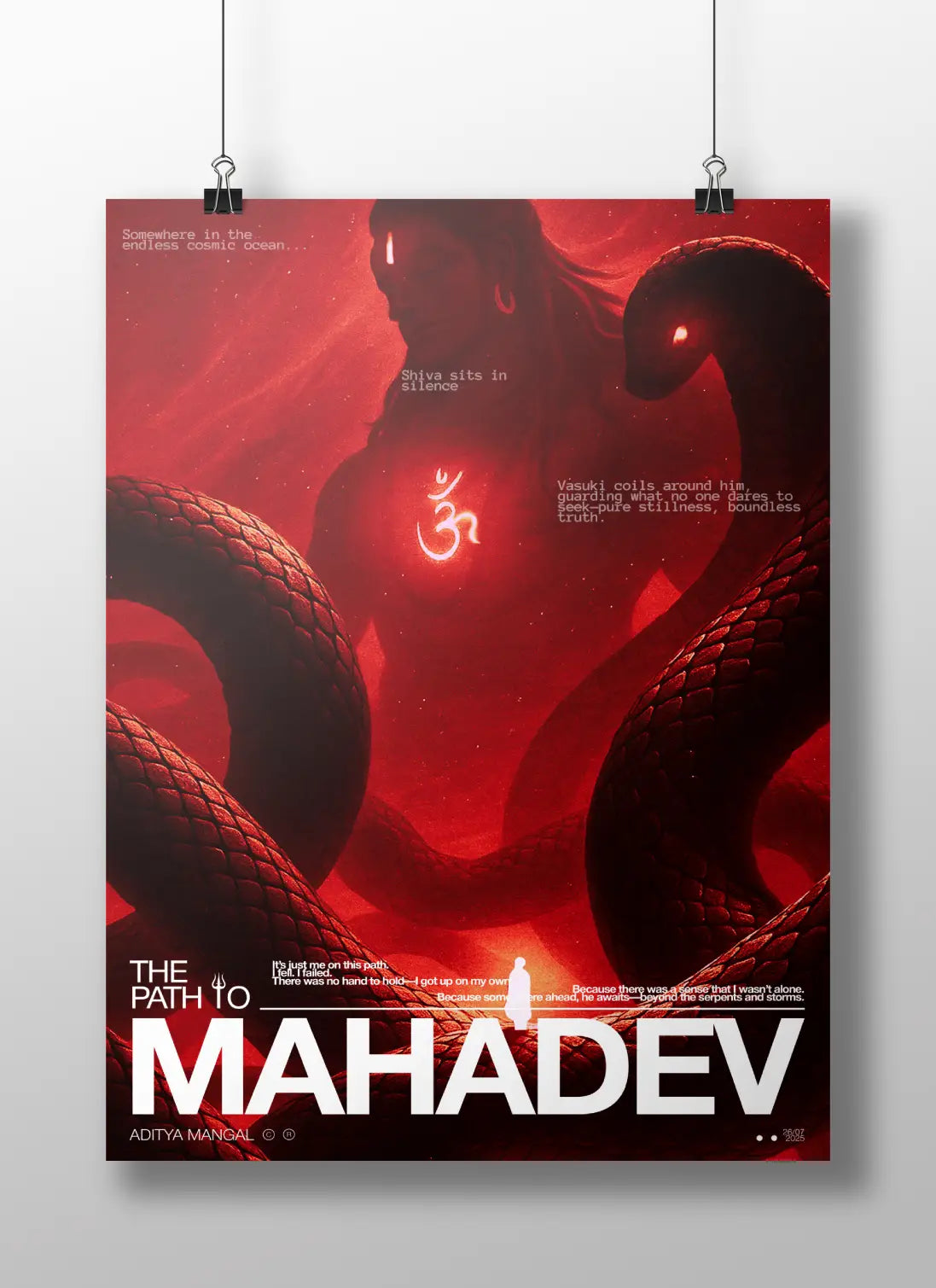 The Path to Mahadev – Lord Shiva Poster, Hindu Wall Art