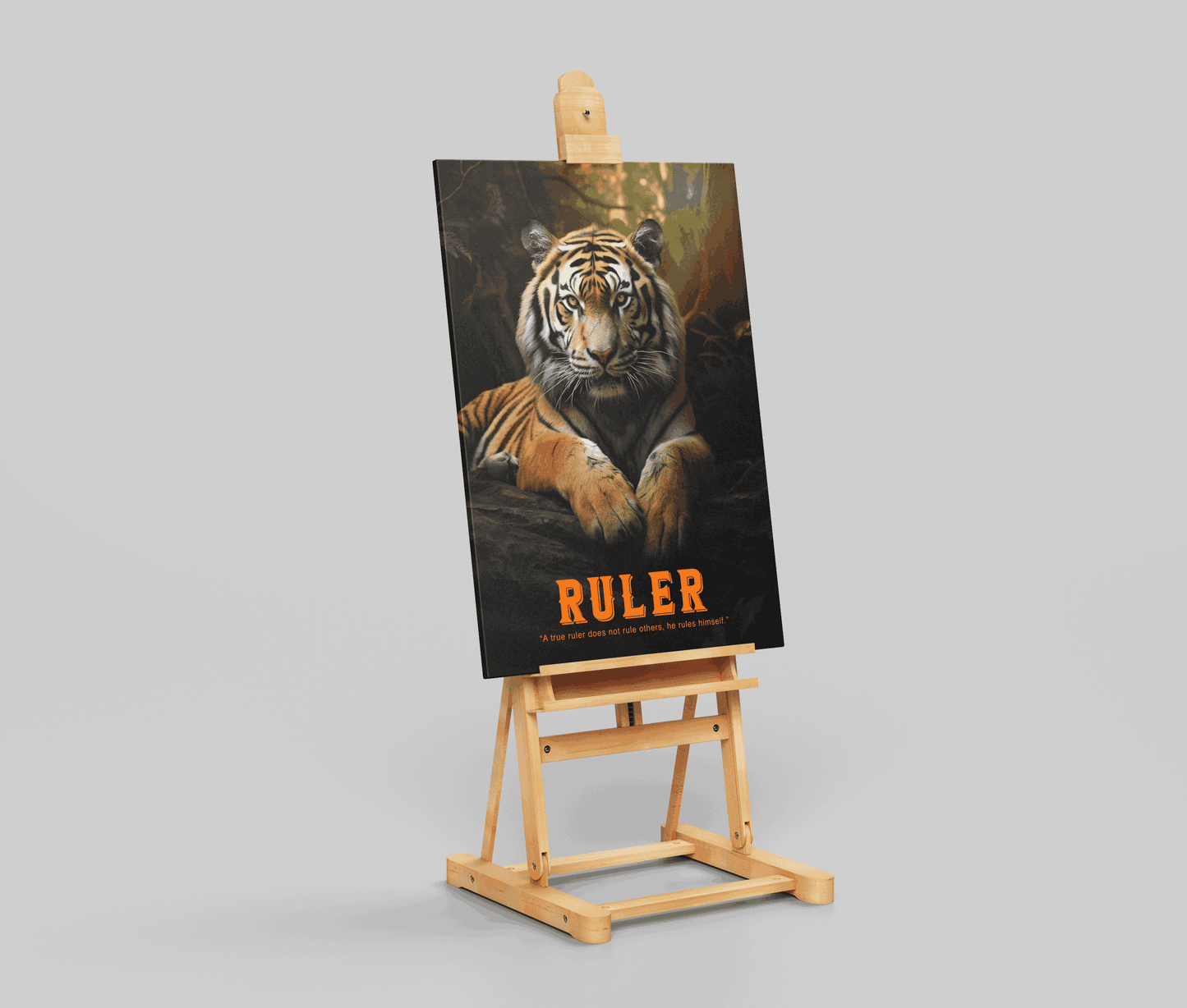 RULER – Tiger Motivational Poster | Jungle Wisdom Wall Art | Nikhil