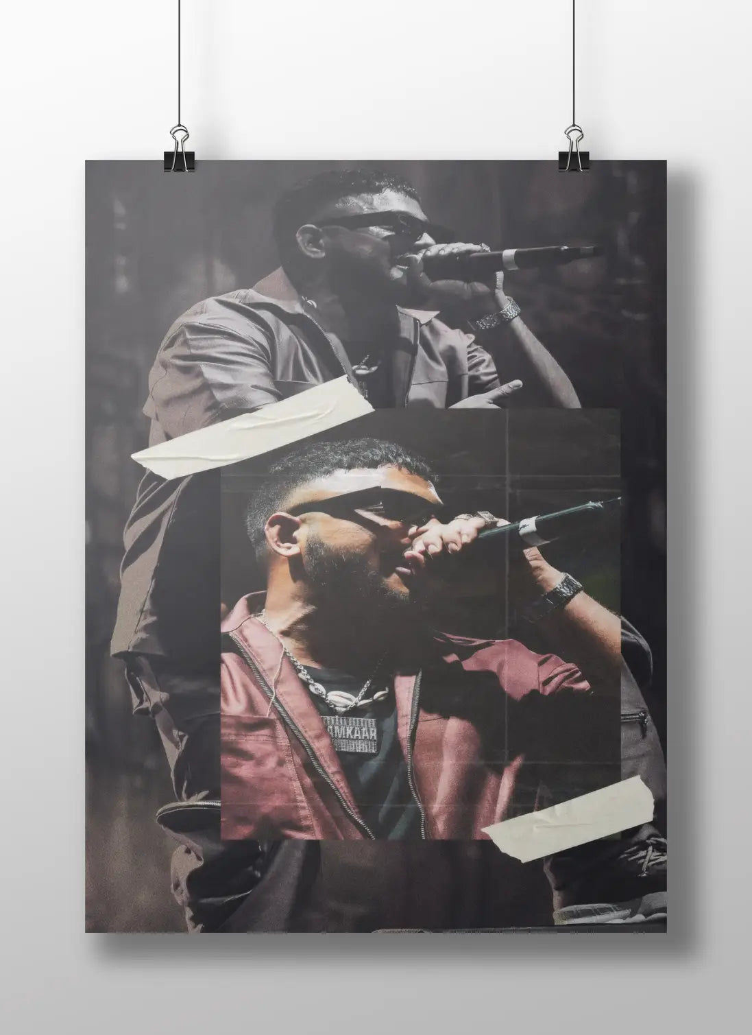 Raftaar Concert Poster – Street Tape Art Style | Indian Hip-Hop Wall Decor