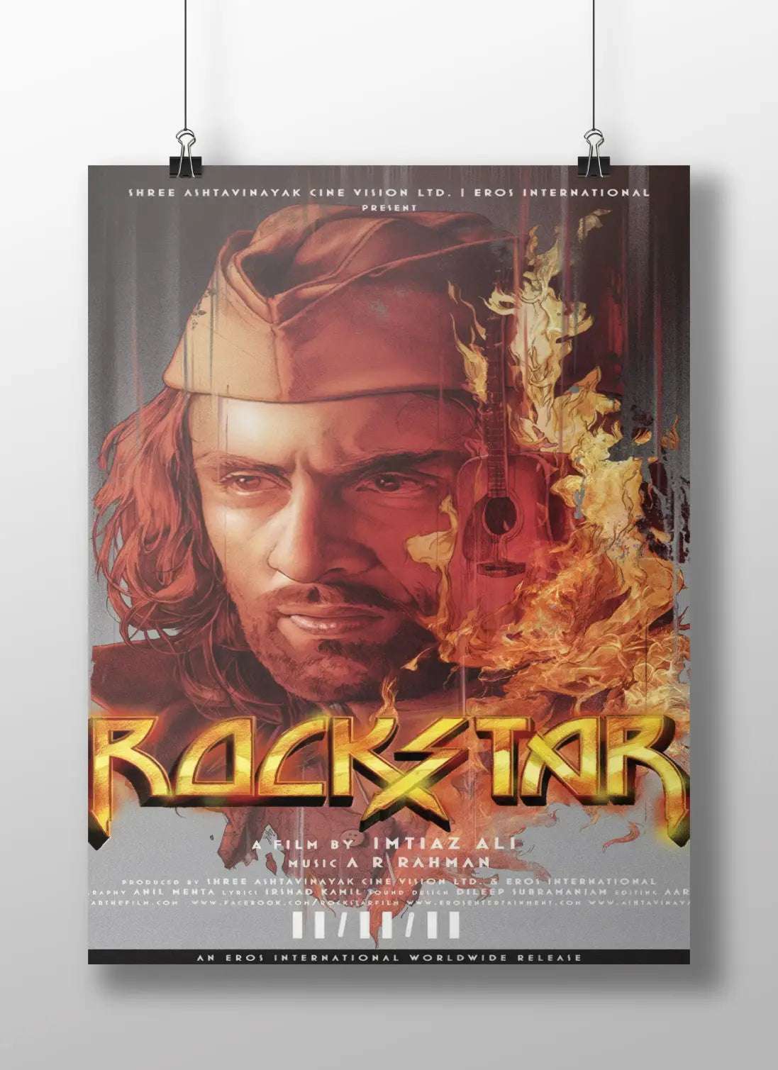 Rockstar Illustrated Poster – The Fire Within Jordan | Tribute to Imtiaz Ali's Classic