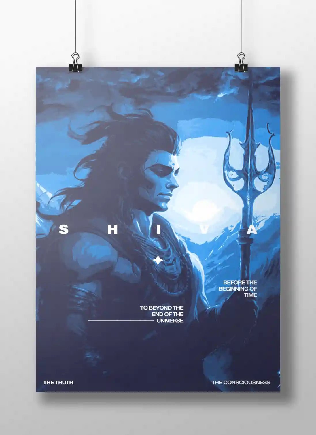 Shiva – The Consciousness Poster | Trishul Art of Lord Shiva the Eternal Truth