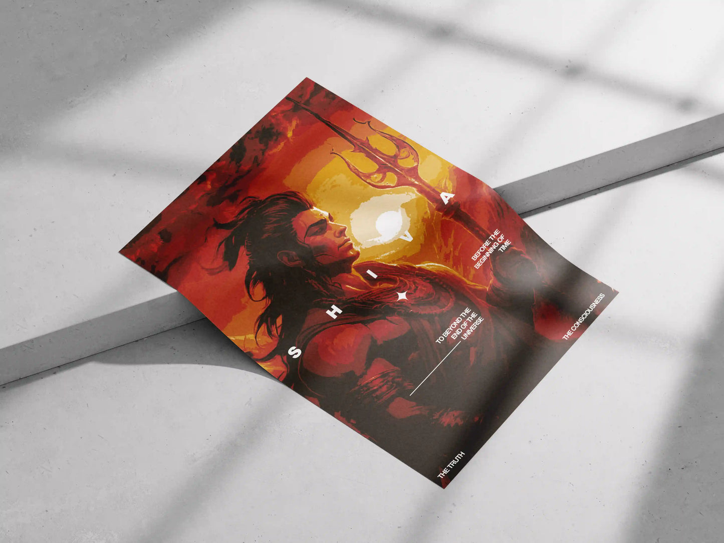 Shiva – The Consciousness Poster | Trishul Art of Lord Shiva the Eternal Truth