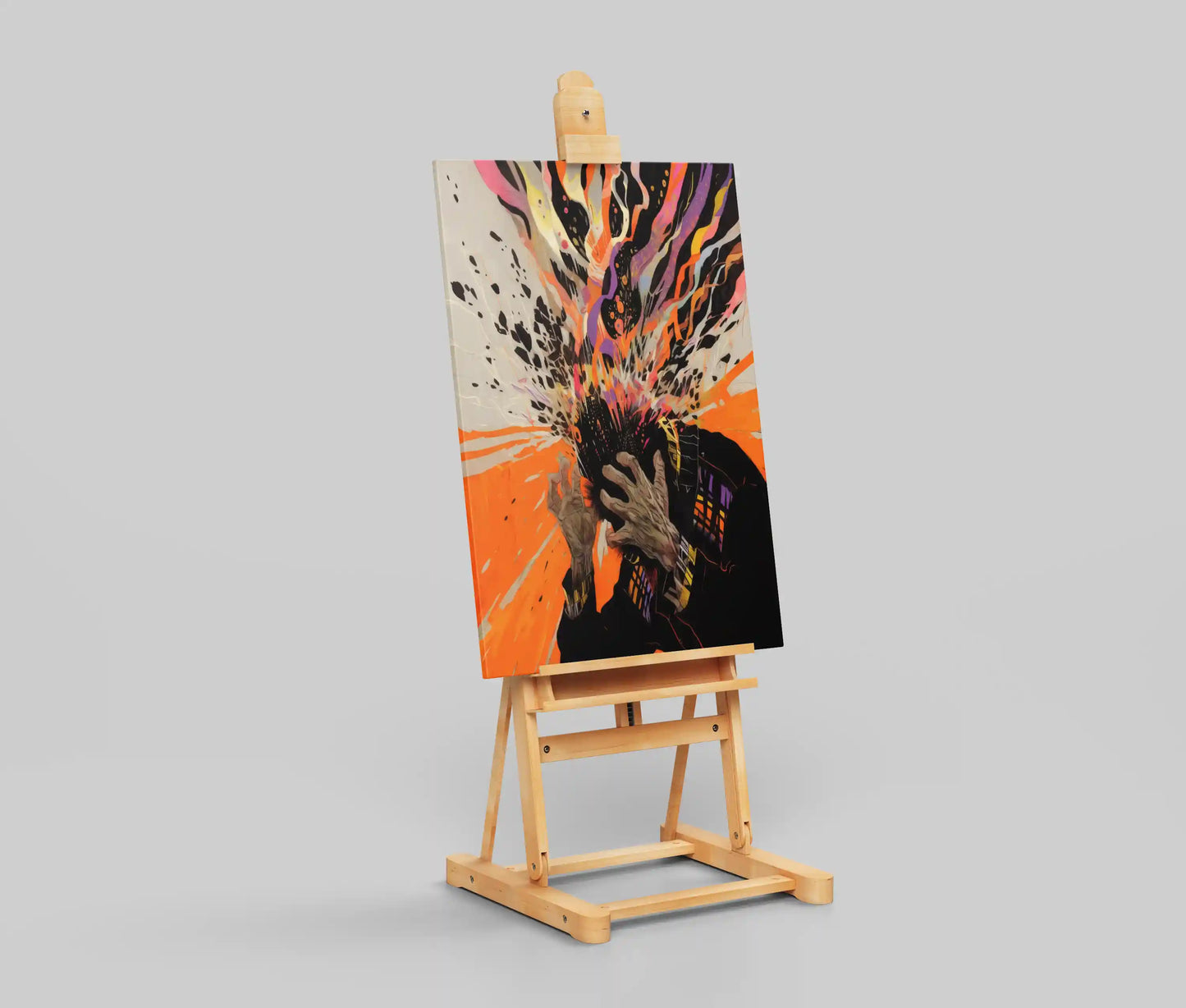 Sentient Burst Abstract Art Poster | Vibrant Explosion of Emotion and Energy Wall Decor