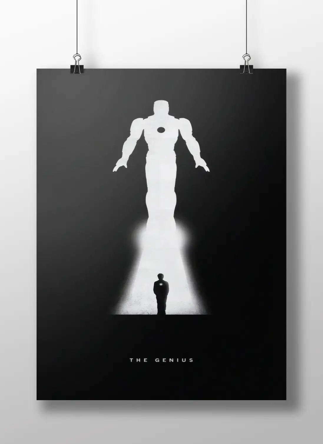 Iron Man "The Genius" Tony Stark Minimalist Art Poster - Arc Reactor Origin & Tech Icon Print