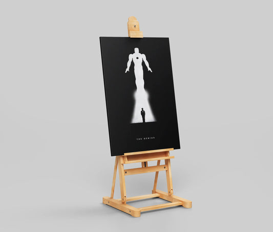 Iron Man "The Genius" Tony Stark Minimalist Art Poster - Arc Reactor Origin & Tech Icon Print