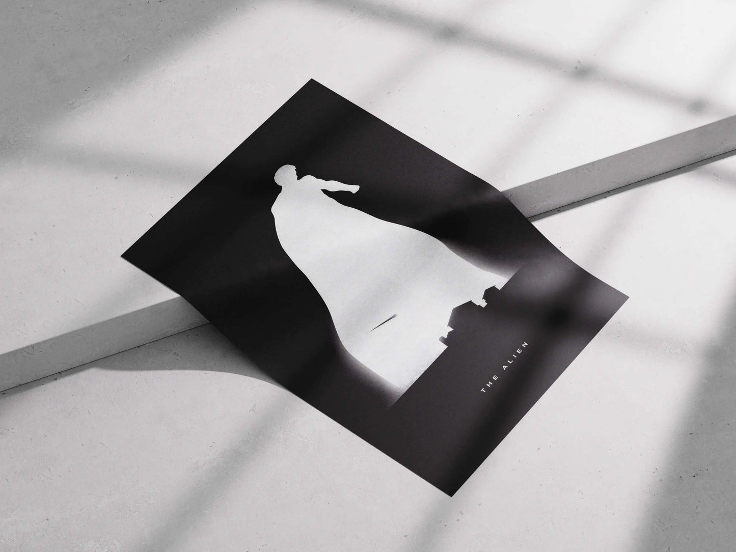 Superman "The Alien" Minimalist Art Poster - Kryptonian Origin & Clark Kent Tribute Print