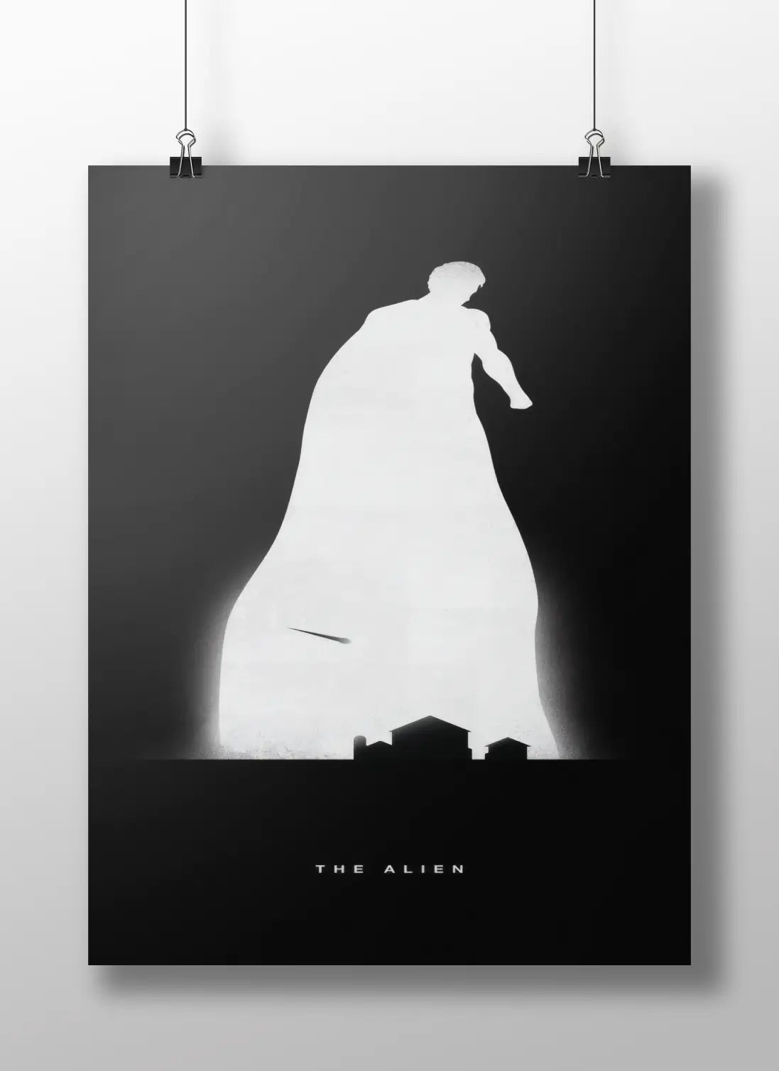 Superman "The Alien" Minimalist Art Poster - Kryptonian Origin & Clark Kent Tribute Print