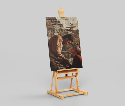 Tamasha “Agar Tum Saath Ho” Poster – Ranbir & Deepika Sad Romantic Scene | Hindi Poem Collage Art Print