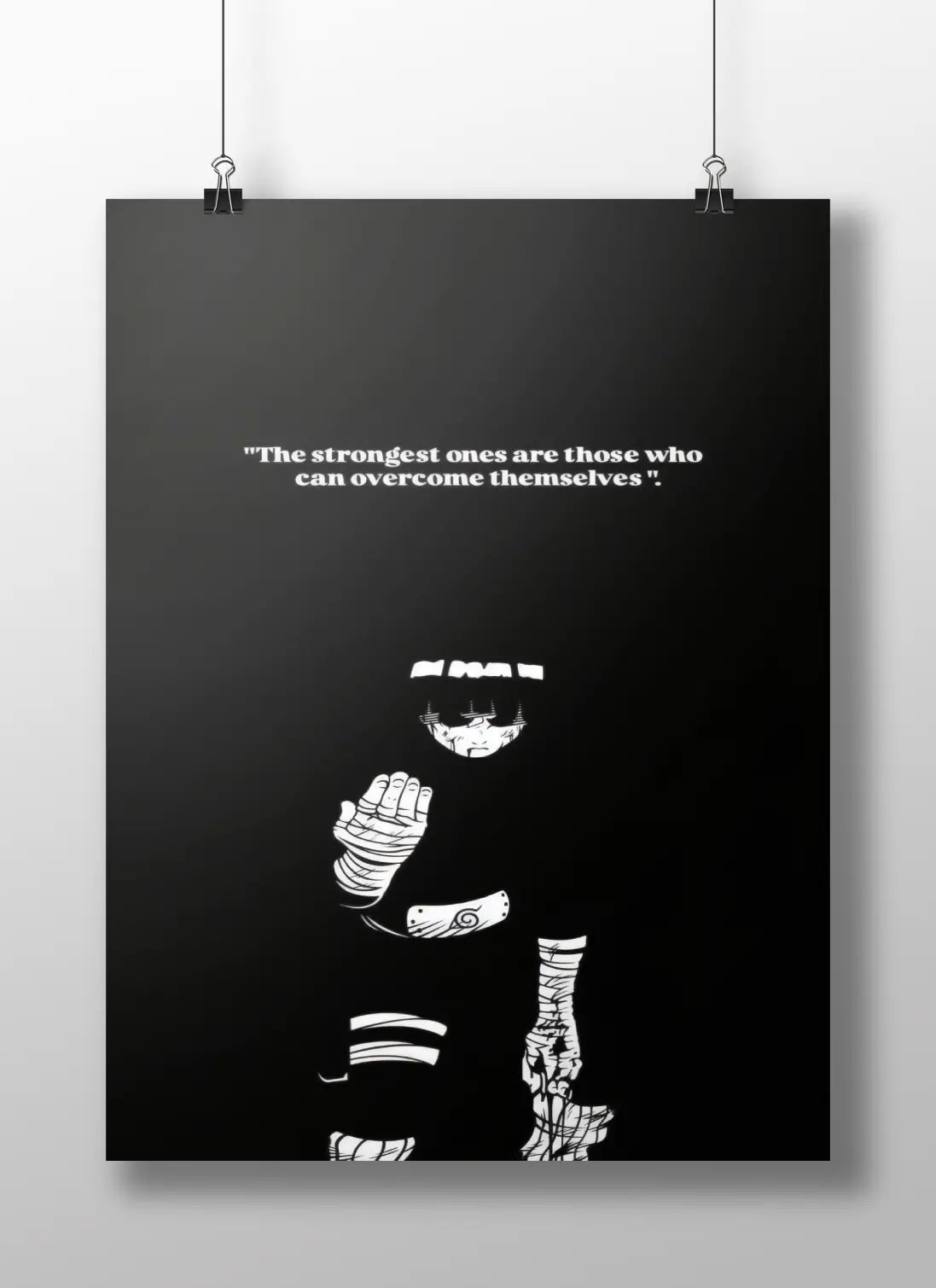 "The Strongest Ones Anime Poster – Minimalist Naruto Wall Art for Gym, Study or Otaku Room Decor"