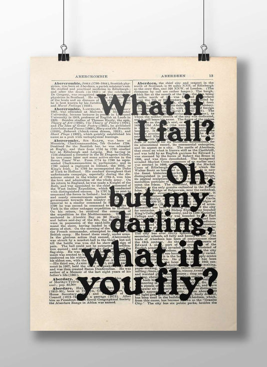 Joker (Heath Ledger) The Dark Knight Joker Menacing Vintage Dictionary Quote Poster – B&W Art