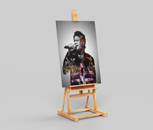 KK Tribute Poster | Iconic Indian Singer Wall Art | Live Performance Collage Print