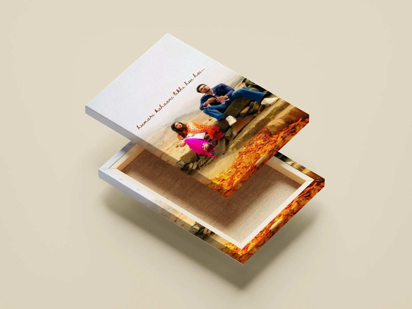 Sanam Re “Humari Kahaani Likhi Hui Hai” Poster – Romantic Bollywood Scene Wall Art | Pulkit & Yami Autumn Aesthetic Print