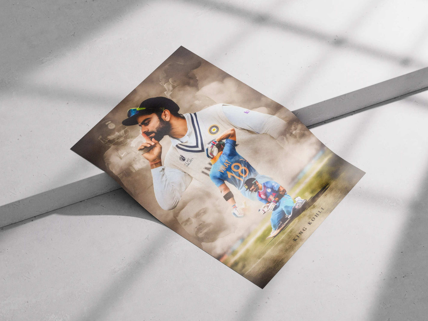King Kohli Poster – Virat Kohli Cricket Tribute Wall Art