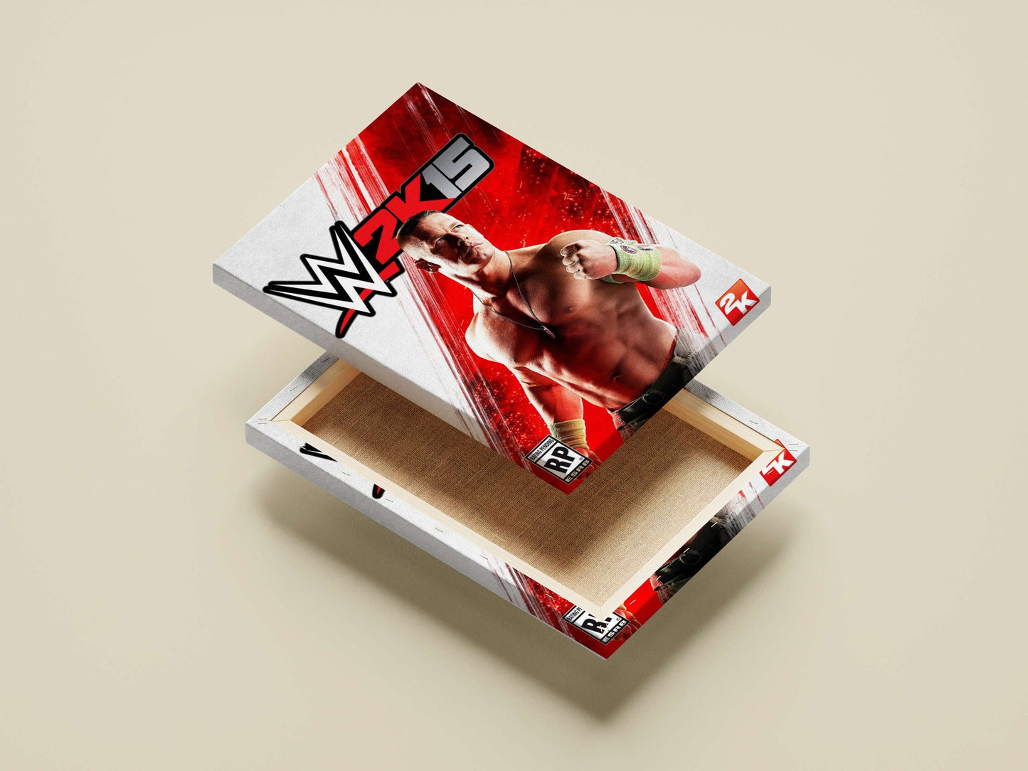 The Rock (Dwayne Johnson) from WWE 2K15 Main Subject: The Rock (Dwayne Johnson) from WWE 2K15 Canvas wall art — Hollywood