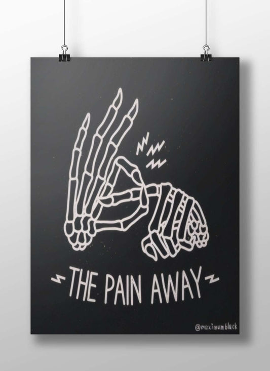 Skeleton Hand Main Subject: Skeleton Hand Matte BoizzBoard rigid print — Art wall art India | PosterBoizz