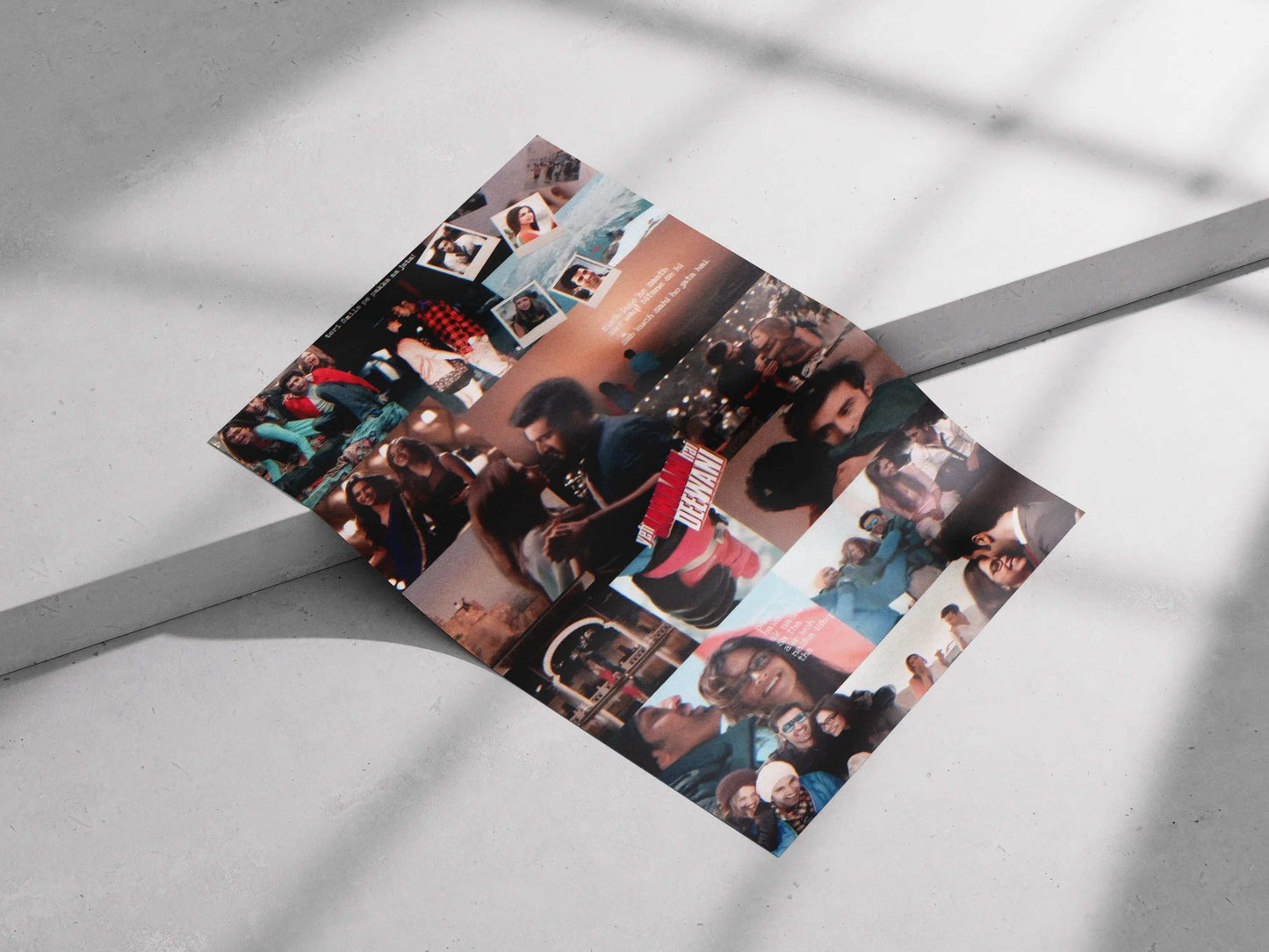 Yeh Jawaani Hai Deewani Collage Poster – Bollywood Friendship & Love Aesthetic | Ranbir Kapoor, Deepika Padukone Film Art