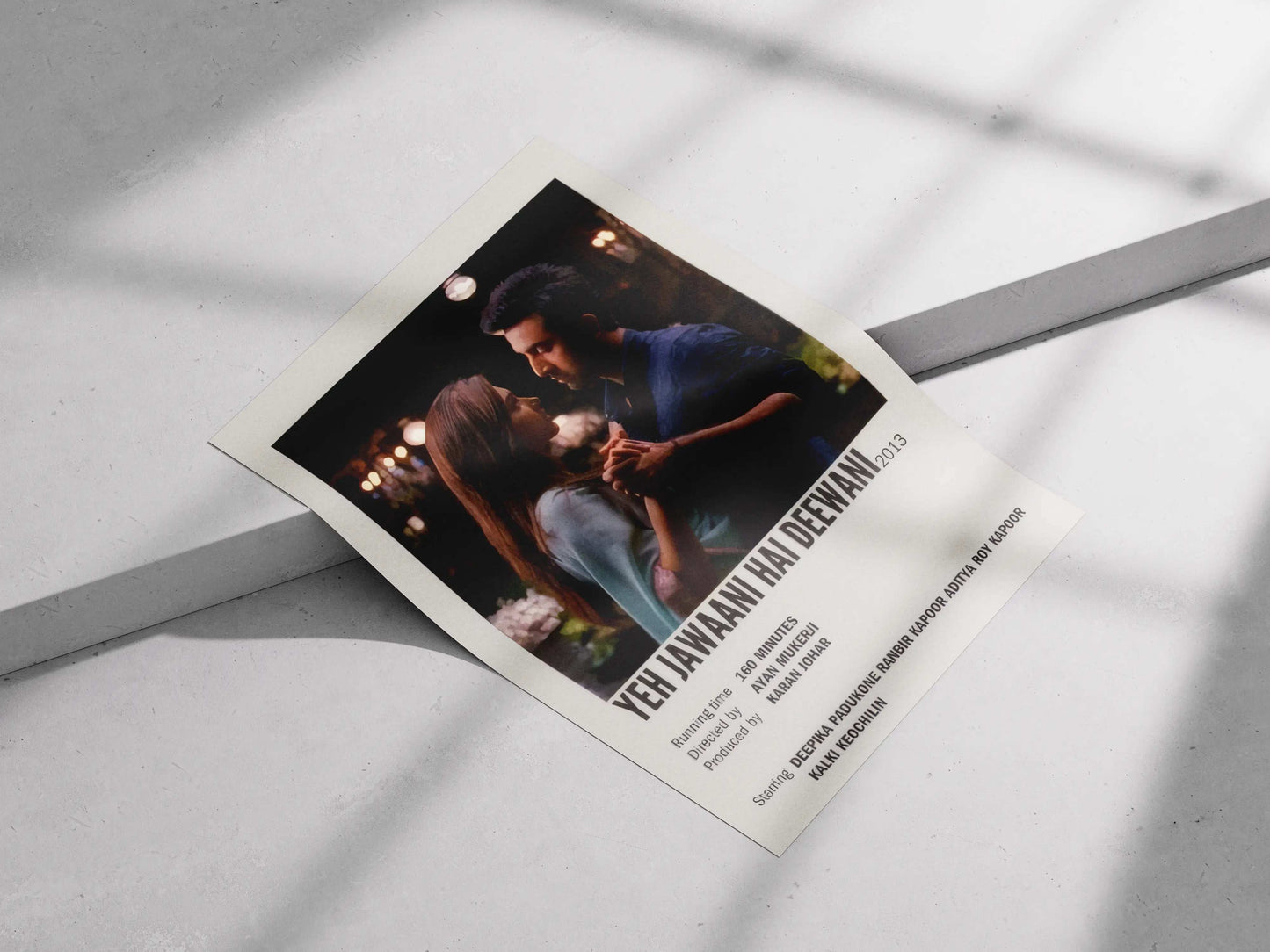 Yeh Jawaani Hai Deewani Movie Poster – 2013 IMDb Style Romantic Bollywood Print | Ranbir Kapoor & Deepika Padukone