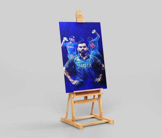 Virat Kohli Triple Action Poster – Team India Cricket Wall Art for Fans