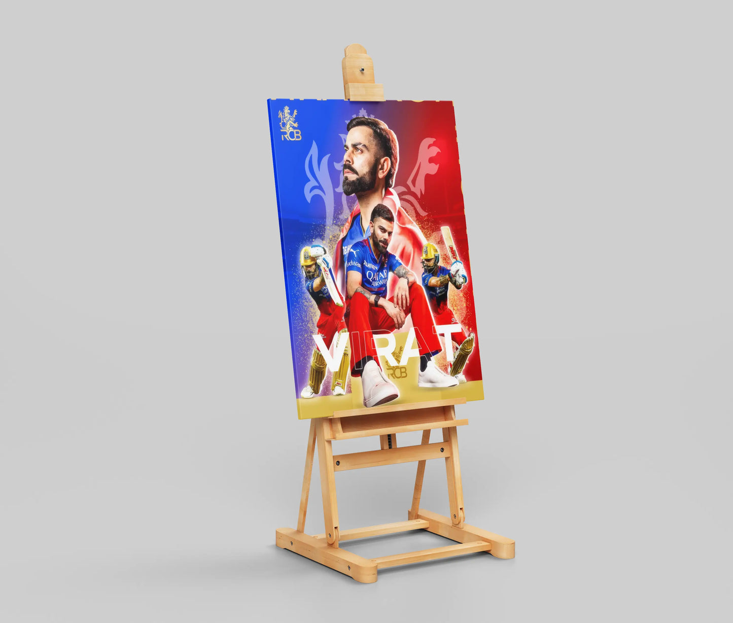 Virat Kohli RCB Poster – Royal Challengers Bangalore Wall Art for Cricket Fans