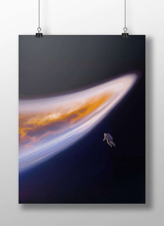 Astronaut Main Subject: Astronaut Matte BoizzBoard rigid print — Art wall art India | PosterBoizz