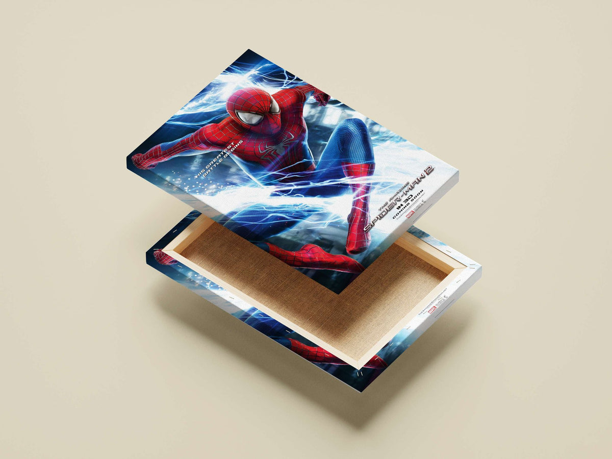 Peter Parker as Spider-Man from The Amazing Spider-Man franchise (confirmed by Tesseract text "THEAMAZINGSPIDERMAN.NET"). Peter