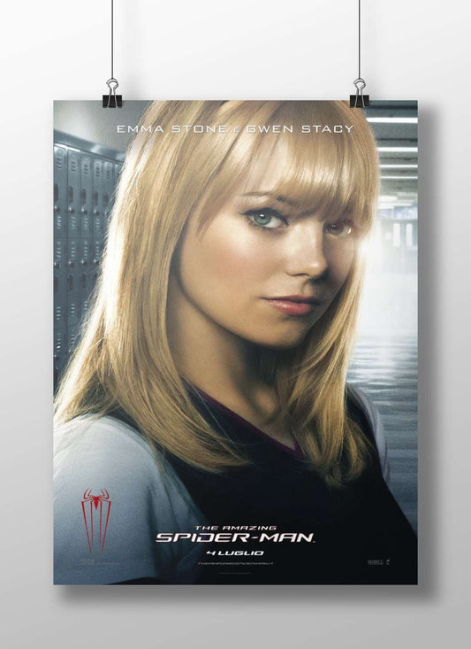 Gwen Stacy (portrayed by Emma Stone) from The Amazing Spider-Man franchise. Gwen Stacy - Iconic
