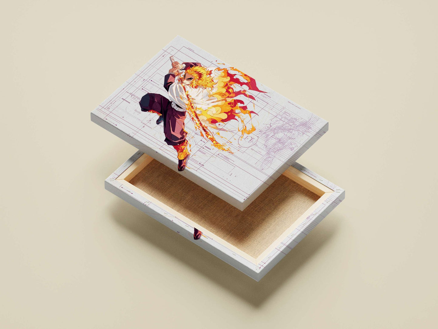 Tanjiro Kamado from the Demon Slayer franchise Main Subject: Tanjiro Kamado from the Demon Slayer franchise Canvas wall art